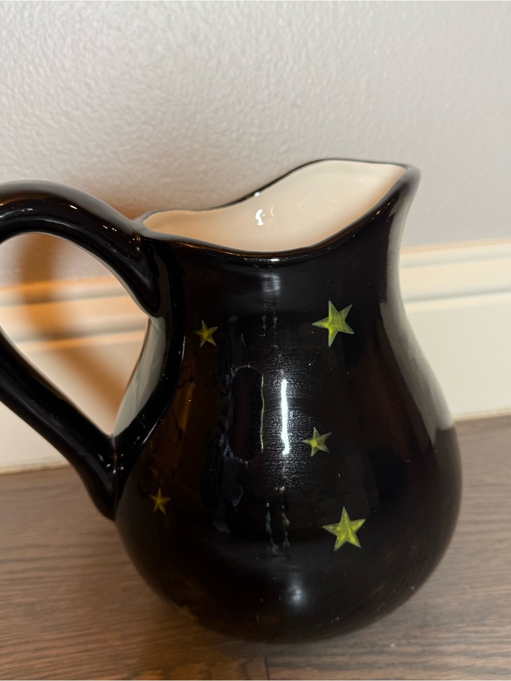 VINTAGE Target Black Ceramic Halloween Pitcher with Orange Jack-o'-Lanterns - Picture 4 of 9